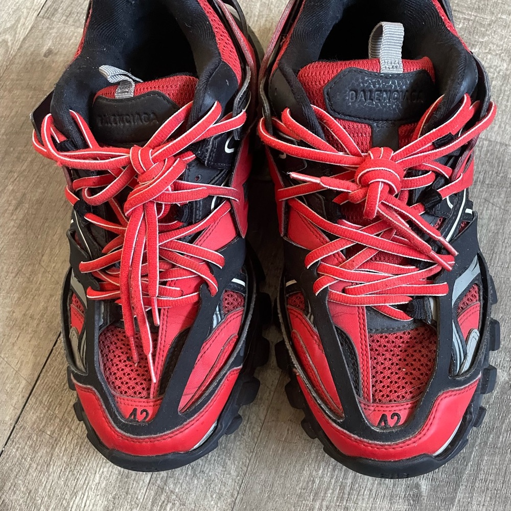 Red and Black Athletic Sneakers